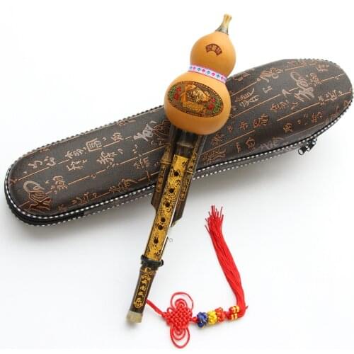 Natural black bamboo cucurbit flute Intonation sound quality is good c adjustment B tone adult child student beginner cucurbit f