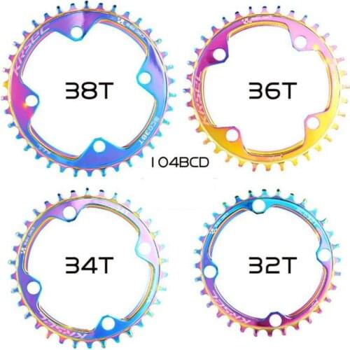 2020 NEW Bicycle Chain wheel 104 Chainring Mountain Bike 32T 34T 36T 38T Crankset Bike Positive Negative Chain Wheel