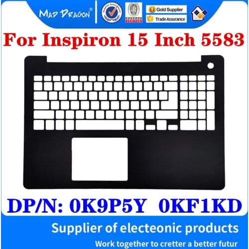 New Original 0K9P5Y K9P5Y 0KF1KD KF1KD For Dell Inspiron 15 5583 Inspiron5583 Laptop Palmrest Top Cover Upper Case Black C shell