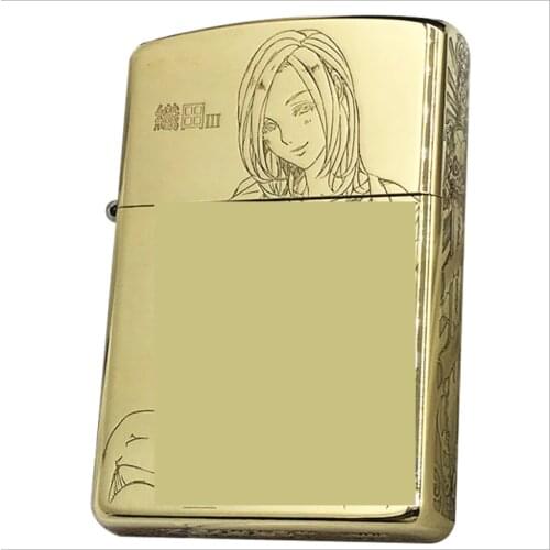 Original Zorro Kerosene Lighter Pure Copper Carving Japanese Style Sexy Girl ZT D Pattern Business Gift Outside Ignition Tool
