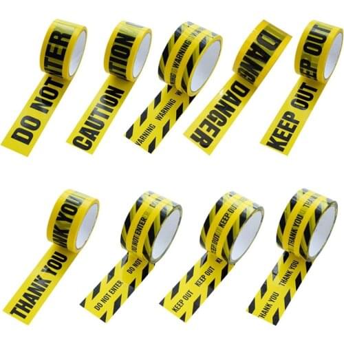 Warning Tape Danger Caution Fragile Barrier Remind DIY Sticker Work Safety Adhesive Tapes For Mall Store School