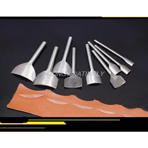 Semi-circular punch, 1/4 round chamfer, rounded corner punch, semi-circular cut, leather chamfering tool,9PCS/Set
