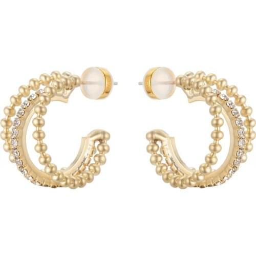 KIVN Earings Fashion Jewelry Female Gold Geometric Hoop Earrings Wedding Bridal Earrings for Women Girls Birthday Party Gifts