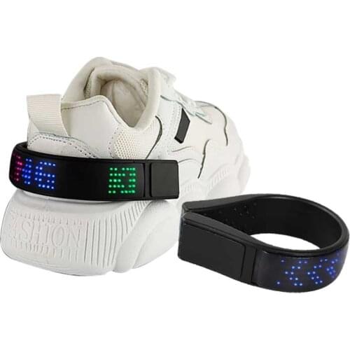 Smart Wearable USB Rechargeable Trendy Glowing Cycle Riding Shoes Clips LED Glowing Night Running Sports No Tie Shoe Laces Clips