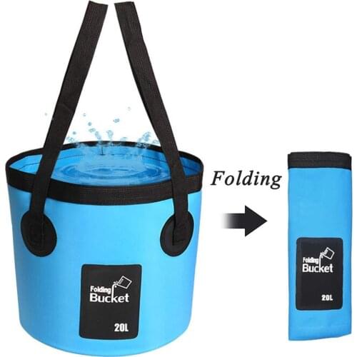 Waterproof Collapsible Bucket Compact Folding Water Container Water Carrier Bags for Travelling Fishing Camping Hiking Gardening