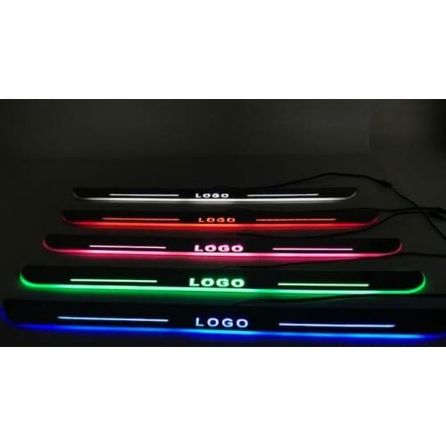 WOOBEST Waterproof Ultrathin Acrylic LED door sill for BMW X6 E71 2010-15, Led moving door scuff plate, Pathway light