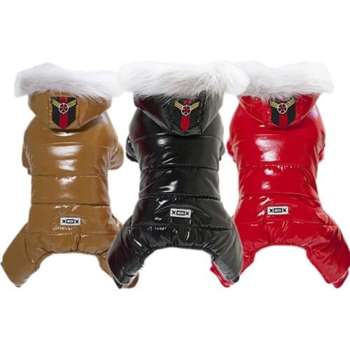 Winter Warm Pet Dog Hooded Coat Jackets Waterproof Dog Clothes for Small Dogs Chihuahua Clothing Puppy Cat Overalls Pet Products