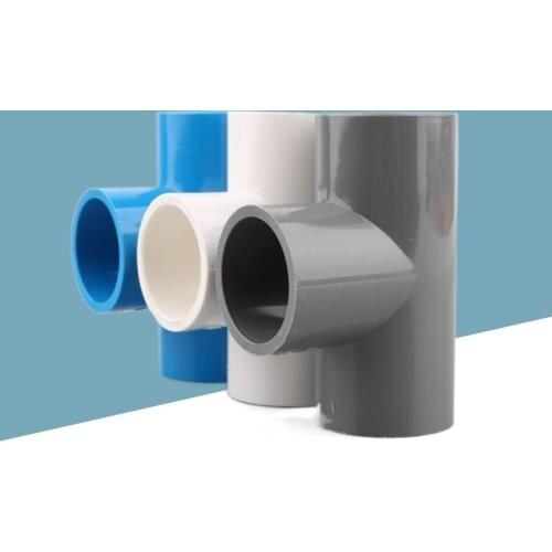 1pc 20/25/32/40/50mm PVC 3-Way Connector T Adapter Garden Irrigation Tee Joint Fish Tank Water Pipe Accessories