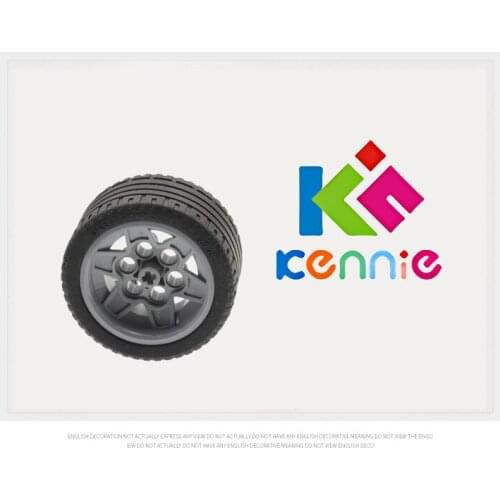 20sets/lot Kennie Building Blocks moc Wheel Parts Rim Wide 43,2X26 W 6 Hol.d=4.8 NO.56908 Tyre Low Wide d=56 X 28 NO.41897
