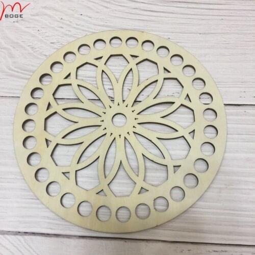 20 pieces Crochet basket base knit top and bottom knitting accessories wood wooden decorative items suppliers 15cm