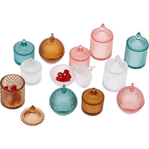 3 Pcs/set 1:6 1:12 Dollhouse Miniature Doll Accessories Toy Candy Jar Fruit Jar Mini Doll Accessories Toys