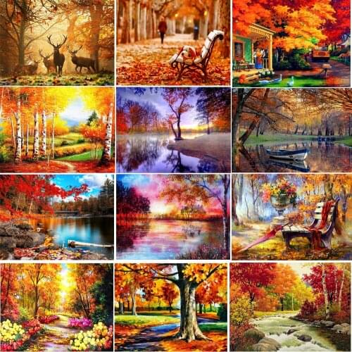 5d Diy Diamond Painting Landscape Full Circle Diamond Painting/embroidery Landscape Cross Stitch Mosaic Home Decoration Gift
