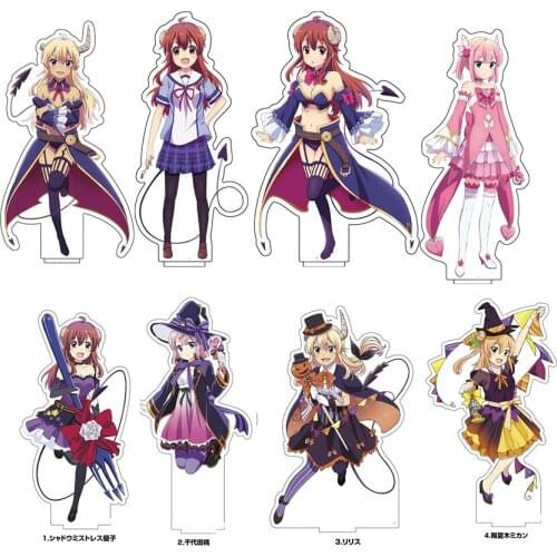 Anime The Demon Girl Next Door Yuko Yoshida Momo Chiyoda Acrylic Figure Stand Display Model Plate Cosplay Desktop Decor