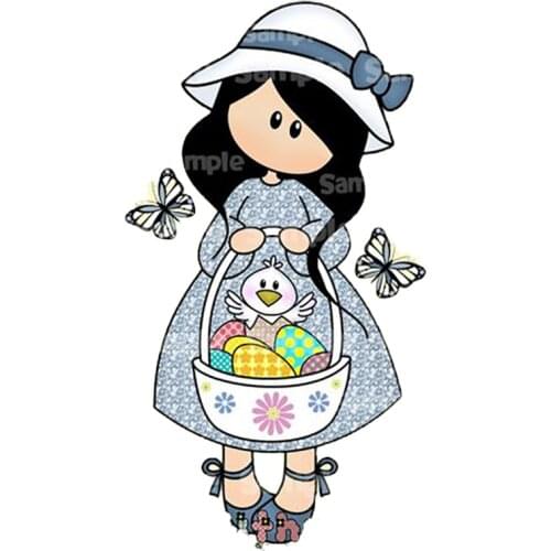 Butterfly Bird Egg Basket Girl Metal Cutting Dies Human Doll Stencil For DIY Craft Scrapbooking Cards Decorative