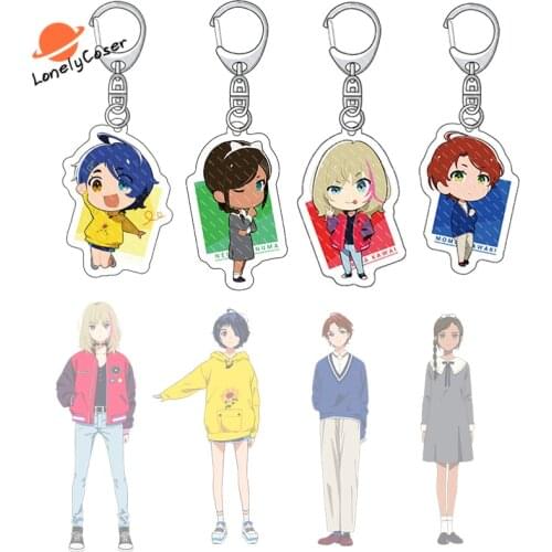 Keychain Wonder Egg Priority Anime Cosplay Ohto Ai Props Neiru Aonuma Rika Kawai Keyrings Acrylic Key Gifts Accessory Pendant