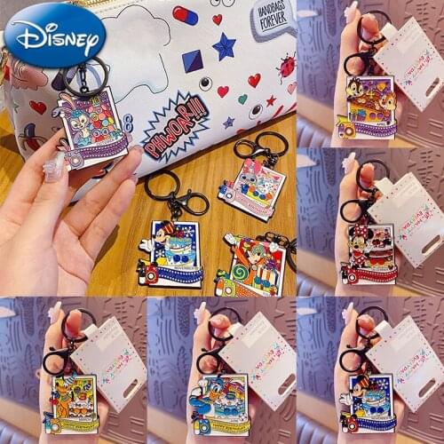 Disney Mickey Mouse Keychain with Birthday Month Keychain Hand Carved Calendar Keyring Gift for Children A Birthday Present