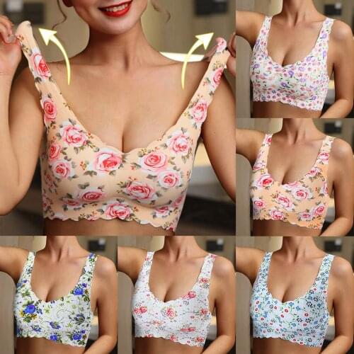 Womens Sexy Bra Seamless Ice Silk Beautiful Back Vest Wrapped Underwear Women No Steel Ring Gathered Sports Sleep Thin Bra 2021