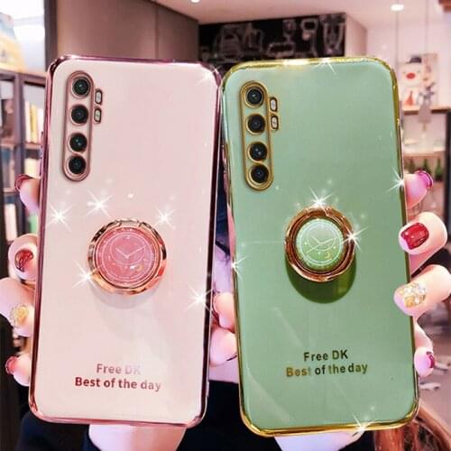 Holder Case For Xiaomi Mi Note 10 Lite Case Soft Silicone Stand Cover For Mi Note10 pro Cases Mi Note 10 lite Shockproof Fundas