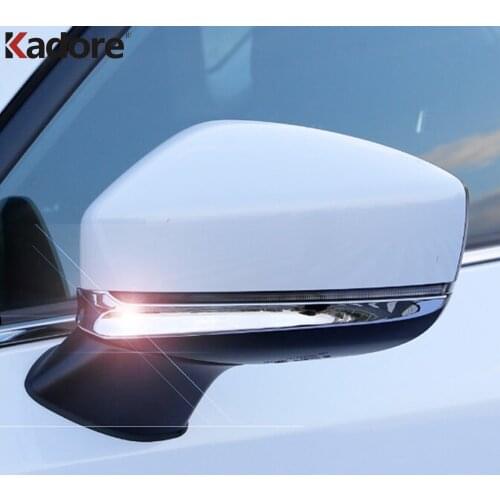 For Mazda CX-5 CX5 KF CX-8 CX8 2017-2019 2020 Chrome Car Rearview Mirror Strip Cover Trim Decorate Frame Moulding accessories