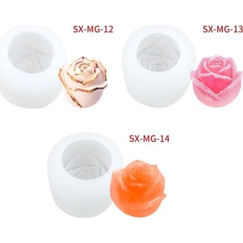 1pcs 3D Rose DIY Ice Maker Ice Cube Tray Multi Purpose Food Grade Silicone Pudding Ice Cream Mold for Whiskey Wine Kitchen Tool