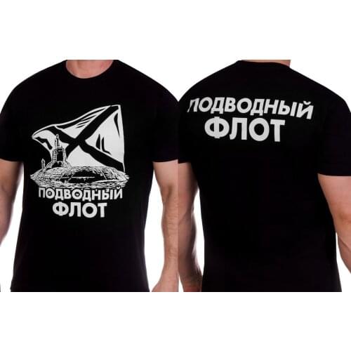 Black Fleet Navy T-Shirts Army Military Mens Clothing Russian Russia 2-Sides Cotton O-Neck Short Sleeve T Shirt New Size S-3XL