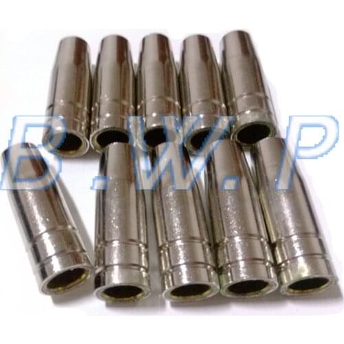 10 Pcs Shroud Gas CO2 Shield Nozzle MB 15AK 15 Torch Consumables For MIG Welder