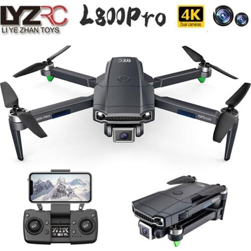 L800 Pro GPS Drone 4K 5G Wifi FPV Professional HD Dual Camera Brushless Aerial Photography Wifi Foldable Quadcopter VS SG907 MAX