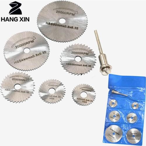 7PCS HSS Mini Circular Saw Blade Woodworking Cutting Blade Rotary Innovator Power Tools DREMEL Rolling Circular Saw Blade