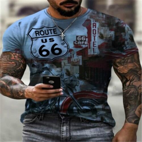 Mens quick-drying shirt polyester summer casual short-sleeved T-shirt 3D printing youth sexy clothes Asian size 2021