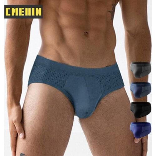 CMENIN Cotton Sexy Underwear Men Jockstrap Quick Dry Briefs Men Bikini Gay Mans Underwear Male Cuecas Penis Hole Underwear