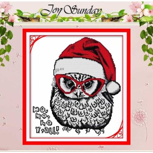 Christmas Owl Counted Cross Stitch 11CT 14CT Cross Stitch Set Wholesale DIY Animals Cross-stitch Kit Embroidery Needlework