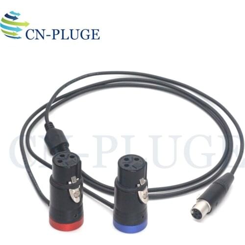Ta5f to two Low-Profile XLR NEUTRIK 3pin XLR female for Zaxcom qrx200 audio cable