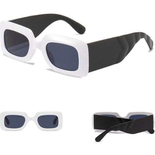 2021 new fashion square sunglasses female personality wide-leg glasses model catwalk sunglasses women casual wild glasses uv400