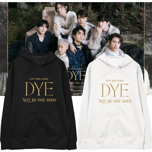 New Kpop Got7 New Album Dye Not By The Moon Same Printing Hoodies Fashion Unisex Pullovers Hip Hop Streetwear Loose Sweatshirts