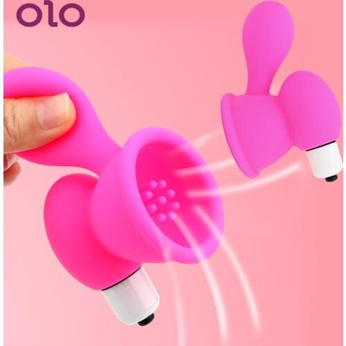 OLO Vibrator Nipple Sucker Vibrating Nipple Clitoris Massager Stimulation Breast Massager Breast Pump Enlarge Sex Toys for Women