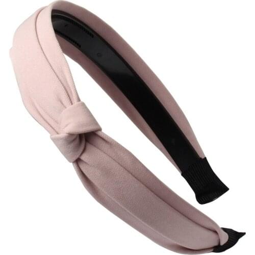 Solid Soft Knotted Headband Hairband For Women Lady Hair Bow Circle Hair Accessories Headwear