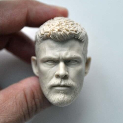 Blank 1/6 Scale Endgame Thor Head Sculpt Unpainted Fit 12" Figure