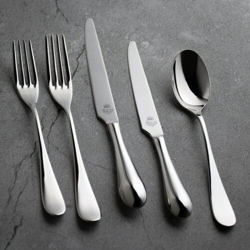 Luxury Silver Cutlery Set Nordic Simple Creativity Kitchen Eco Friendly Steak Knife Dinner Set Dining Vaisselle Table Art EK50DS
