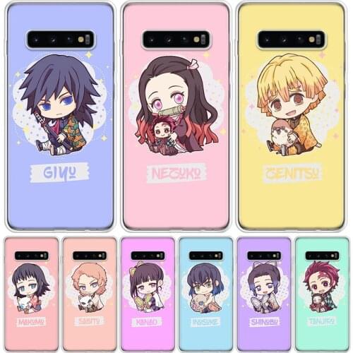 Demon Slayer Kimetsu No Yaiba Cute Silicon Phone Case For Samsung Galaxy S10 S20 FE Ultra Note 10 9 8 S9 S8 Plus Pro + Lite S7 J
