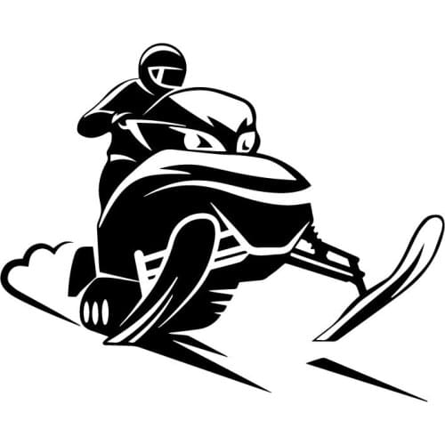 PLAY COOL Snowmobile Rider Body Funny Styling Car Sticker Automobiles Motorcycles Exterior Accessories Vinyl Decal for Honda Kia