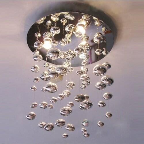 Modern Glass Bubble Dining Room Pendant Light Restaurant Bar Counter Round Stainless Steel Top Base Stair Case Pendant Lamp