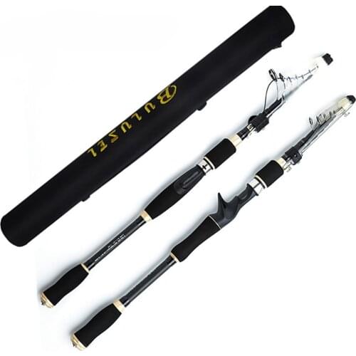 Travel Carbon Fishing Rod Telescopic 1.8m-3.6m MH Power 1/8-1OZ 12-25 LBS Spinning Casting Tackle Set
