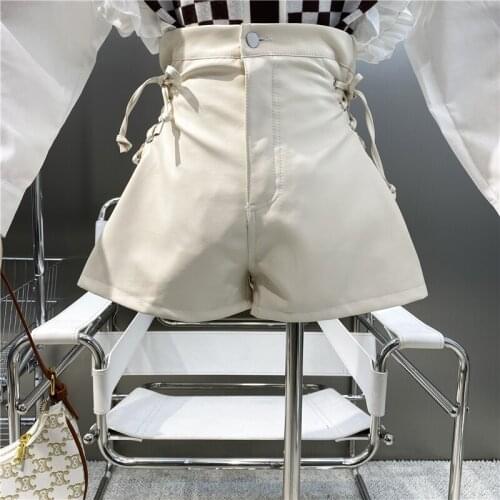 Toheliy Women's Leather Shorts