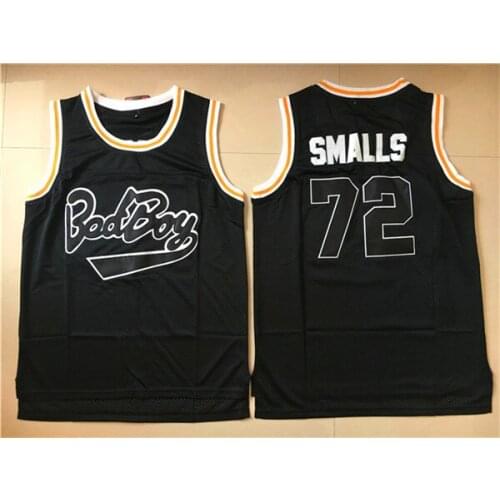 Movie version embroidered basketball clothing quick-drying breathable No. 72 bad boy black yellow