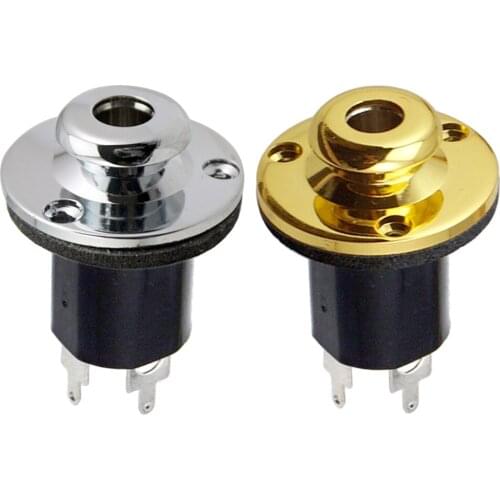 1/4' Jack Socket for Guitar Bass Equalizer Jack EQ Preamp End Pin Output Input Socket Parts