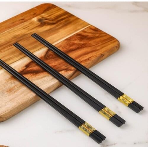 New 10 Pair Chopsticks Alloy Non-Slip Sushi Food Sticks Chop Sticks Chinese Gift Reusable Chopsticks Kitchen Tools Dropshipping