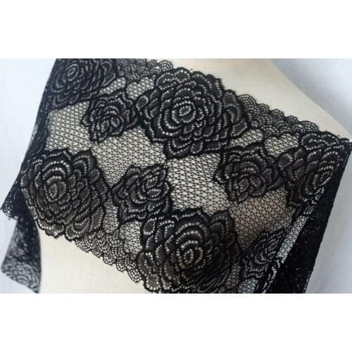 2 Meters/lot Lilac Gray Elastic Lace Trim DIY Lace Fabrics Garment Sewing Accessories 17cm Width