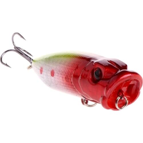 5pcs 13g 6.5cm Fishing Topwater Floating Popper Poper Lure Hooks Bait Crankbait X3UA