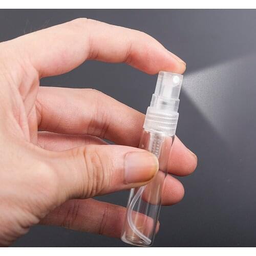 5Pcs/Sets Portable Mini Perfume Bottle Glass Empty Bottle Cosmetics Bottled Toner Spray Bottle Nebulizer Container 3ml 5ml