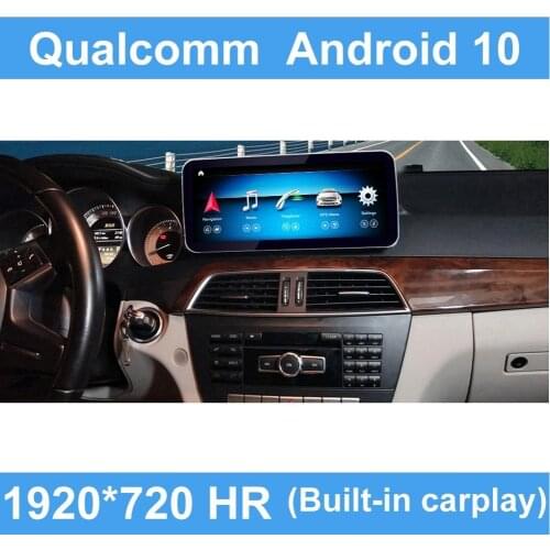 Qualcomm Android 10 4 RAM Car Anti-Glare Screen Auto radio Display For Mercedes Benz C Class W204 W20 2008-2018 LTE Wifi BT GPS